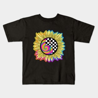 Psychedelic sunflower Kids T-Shirt